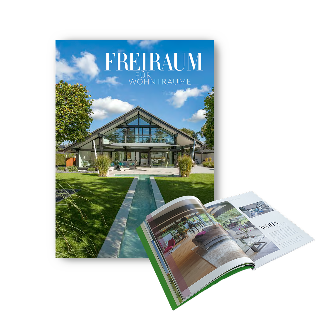 Broschürenteaser für Wohnträume Teaser für Wohnraum-Broschüre mit modernem Architekturdesign