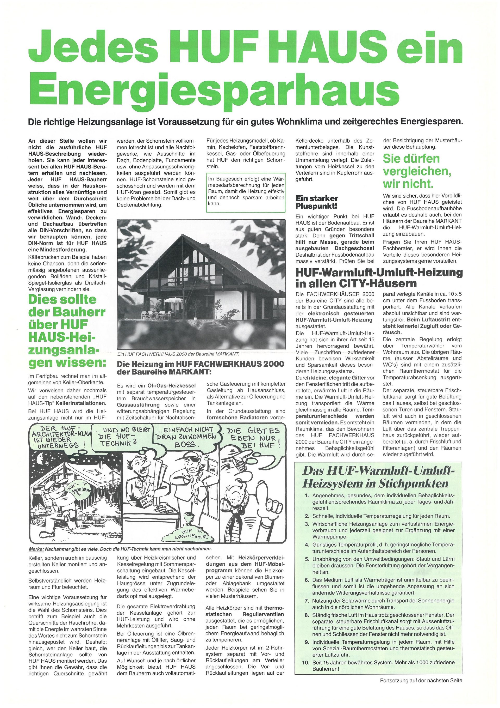 Jubiläumskalender: 110 Jahre HUF HAUS Informationen über HUF HAUS und energetische Vorteile im Jubiläumskalender